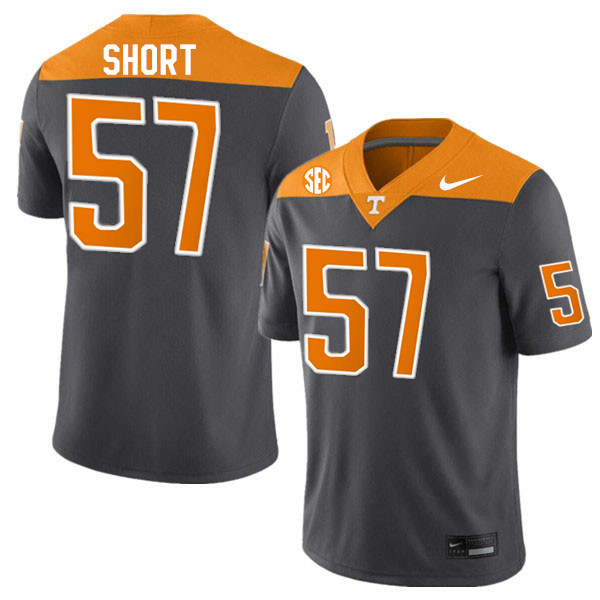 Men #57 Grier Short Tennessee Volunteers College Football Jerseys Stitched-Anthracite